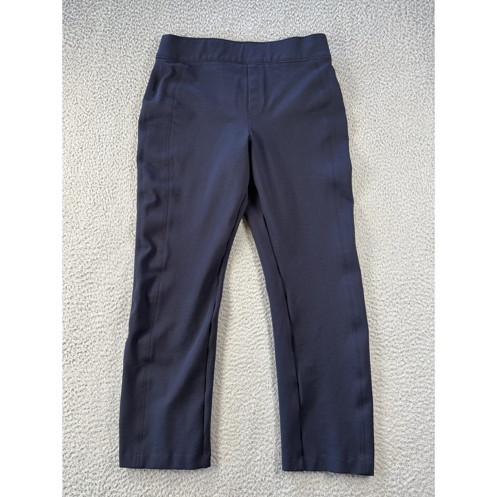 Spanx Perfect Pant Womens Medium‎ Navy Blue Ponte Slim Pull On
